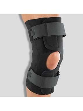NWOT ProCare Reddie Hinged Knee Brace Support Open Patella Adjustable Black XXL
